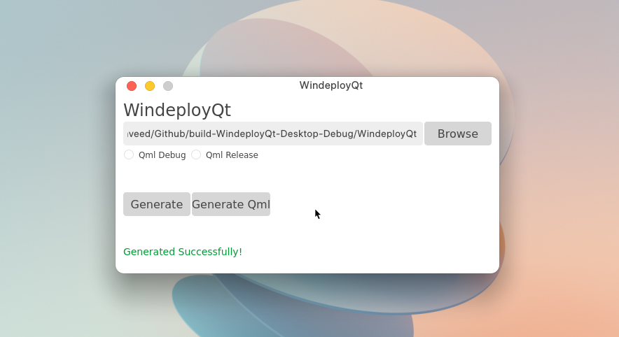 Desktop App WindeployQt
